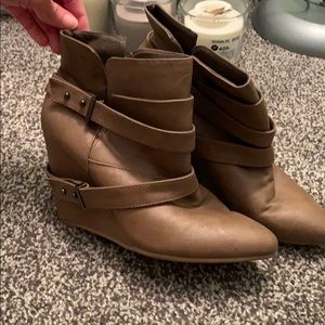 brown booties! Size 8
